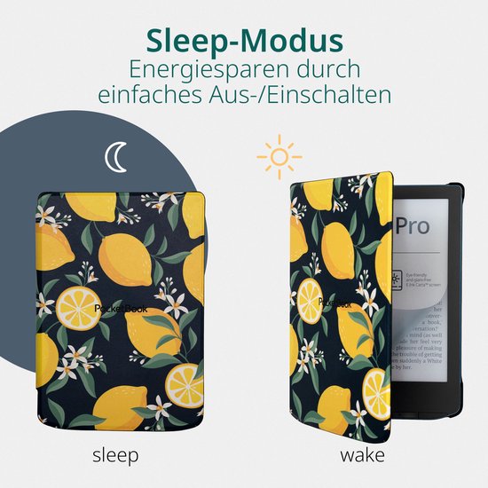 PocketBook Verse Pro Azure e-reader - Inclusief Citroen / Lemon Print Hoesje (shell cover) - Voordeelbundel van PocketBook — afbeelding 5