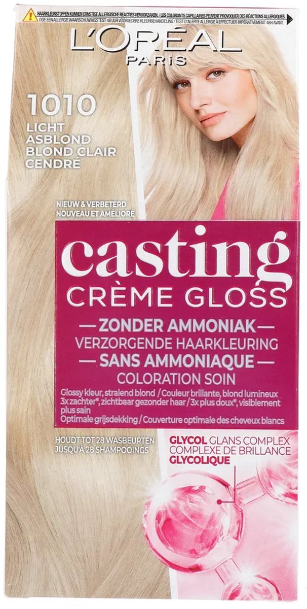 L'Oréal Paris Casting Crème Gloss Haarverf - 1010 Extra Licht Asblond