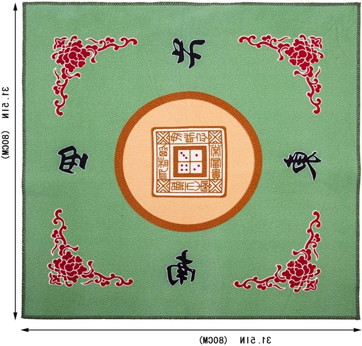 Speltafelhoes - Beschermhoes Mat - Spel Beschermen - Waterafstotend Materiaal - 80 x 80 cm - Groen