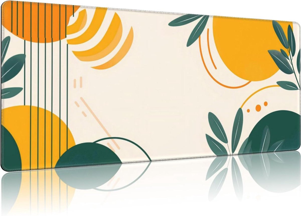 Grote Muismat - Bureauonderlegger Toetsenbord - Comfortabel Werken - Antislip Rubberen Basis - 90 x 40 cm - Abstracte Vormen