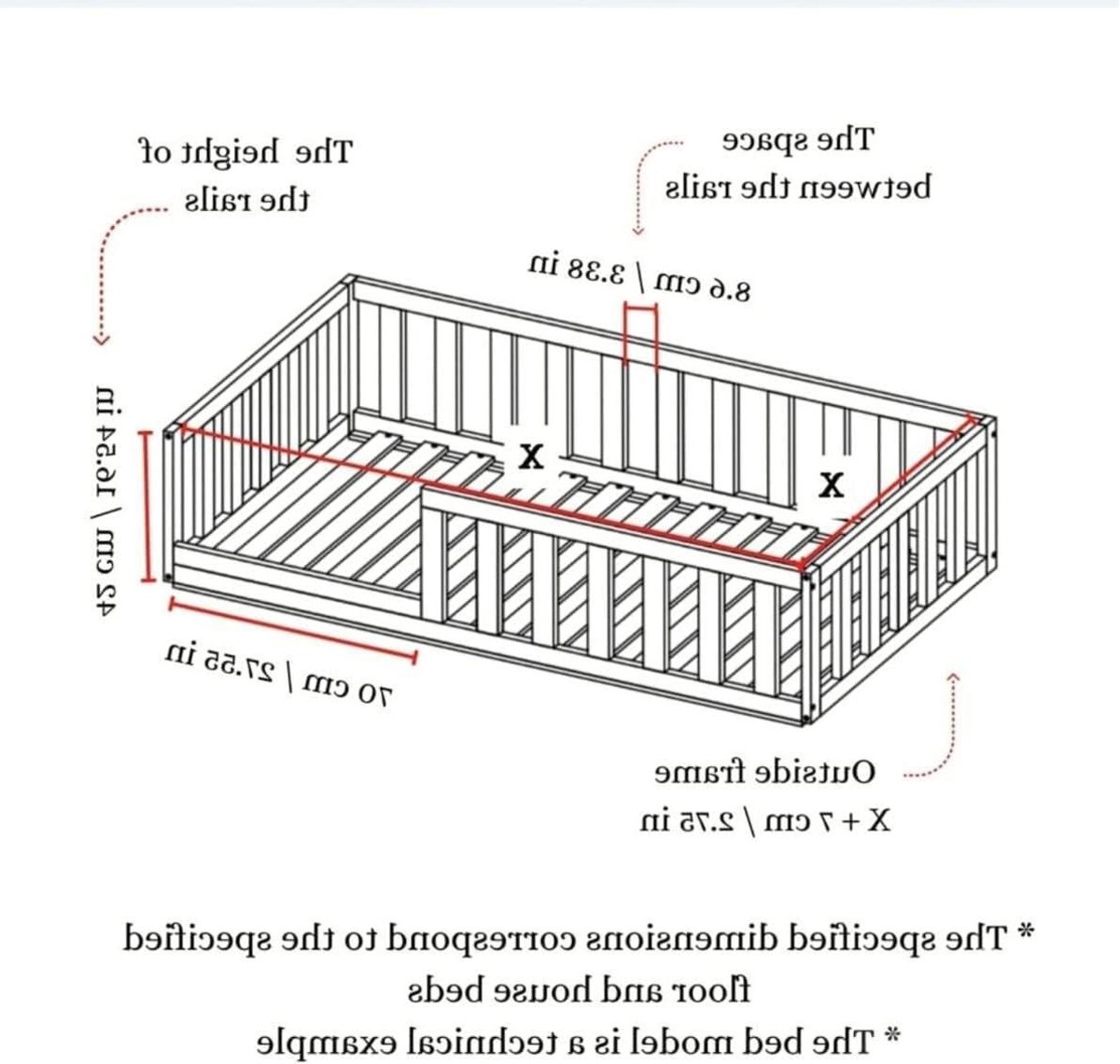 Peutervloerbed - Montessori bed - Zelfstandig slapen - Met deur - 160x80 cm - Natuurlijk hout