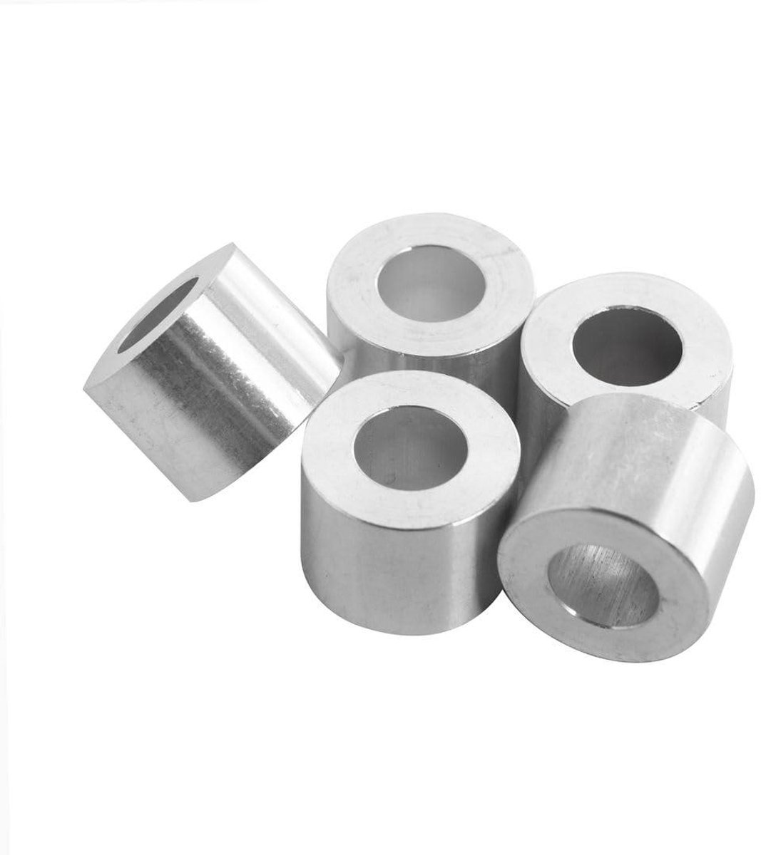 Afstandhouders Aluminium - Zonder schroefdraad - Bevestigen van panelen - Effen afwerking - 2.5 cm buitendiameter - Aluminiumkleurig