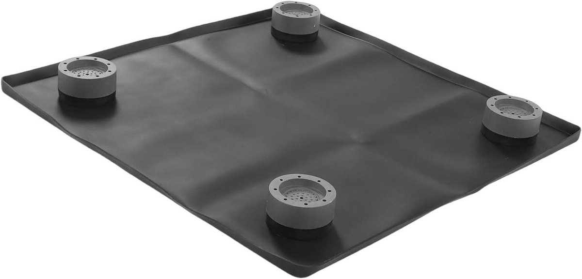 Koelkast Mat - Lekbak Apparaten - Apparaten Stabiliseren - Verhoogde Randen - 35 x 22 cm - Grijs