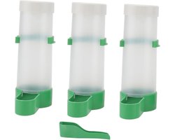 Automatische Drinkbak Vogelkooi - Vogel Drinkfontein - Vogels Voeden - Geen Waterlekkage - Set Van 7 - Groen