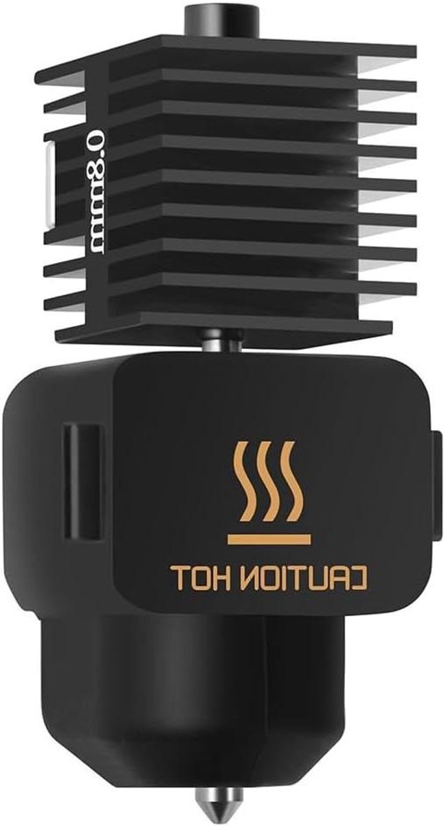 3D Printer Hotend Kit - Printkop Set - Precisie Printen - Gehard Stalen Mondstuk - 08 mm - Zwart