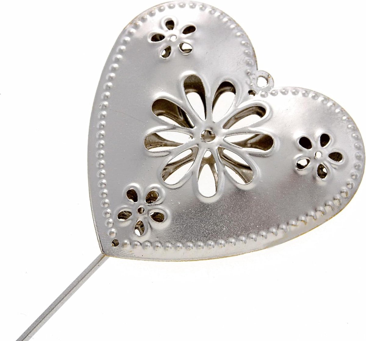 Corsage creaties - Bloemmeisjes accessoires - Bruiloft versiering - Hartvormige vleugel - 216 cm - Zilver
