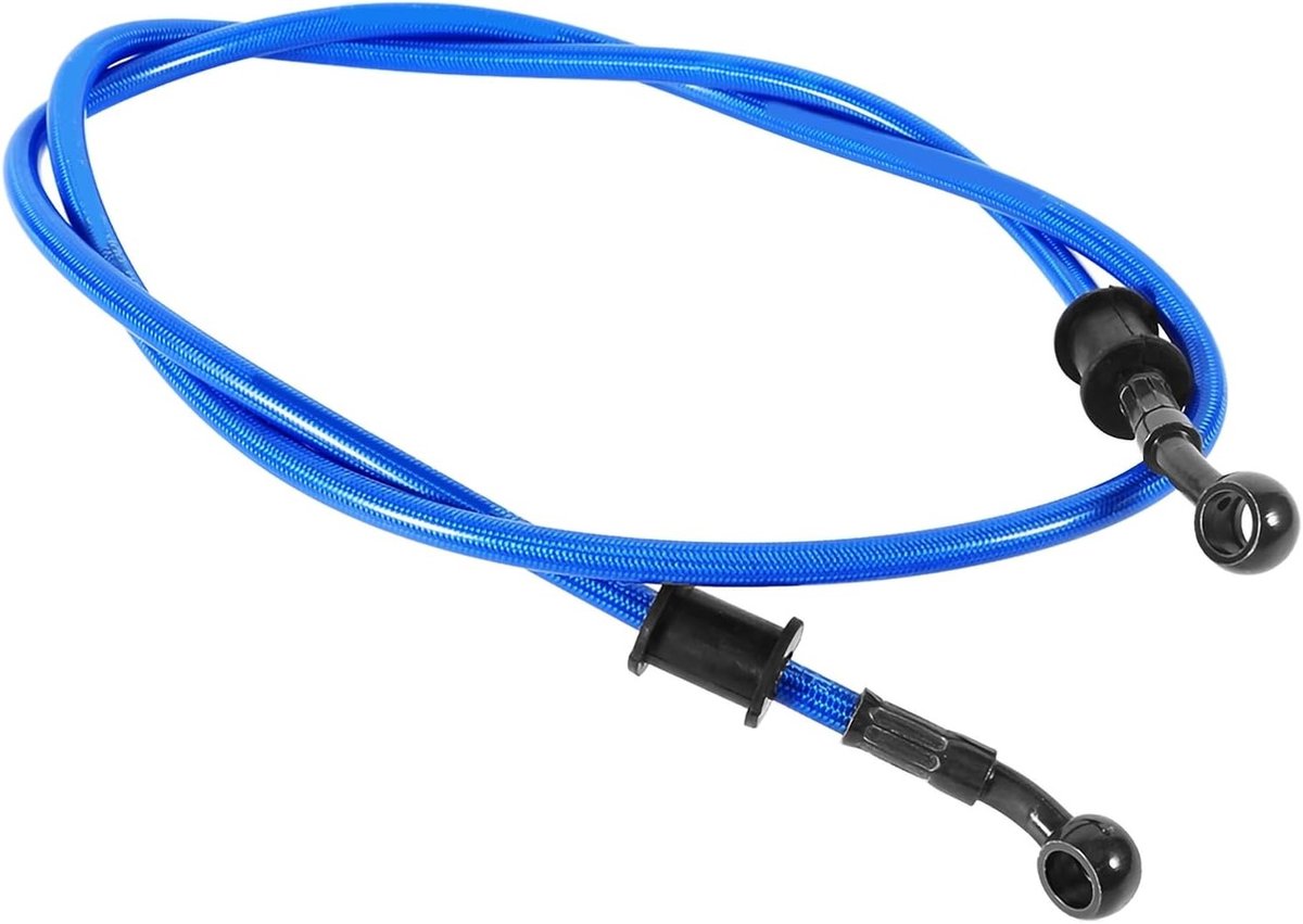 Motorfiets Remslang 500mm-1200mm Gevlochten Olieslang, Stalen Rem- en Koppelslang voor Fietsen, Enduro en Motocross (600mm, Blauw) voor Verbeterde Remprestaties en Veiligheid
