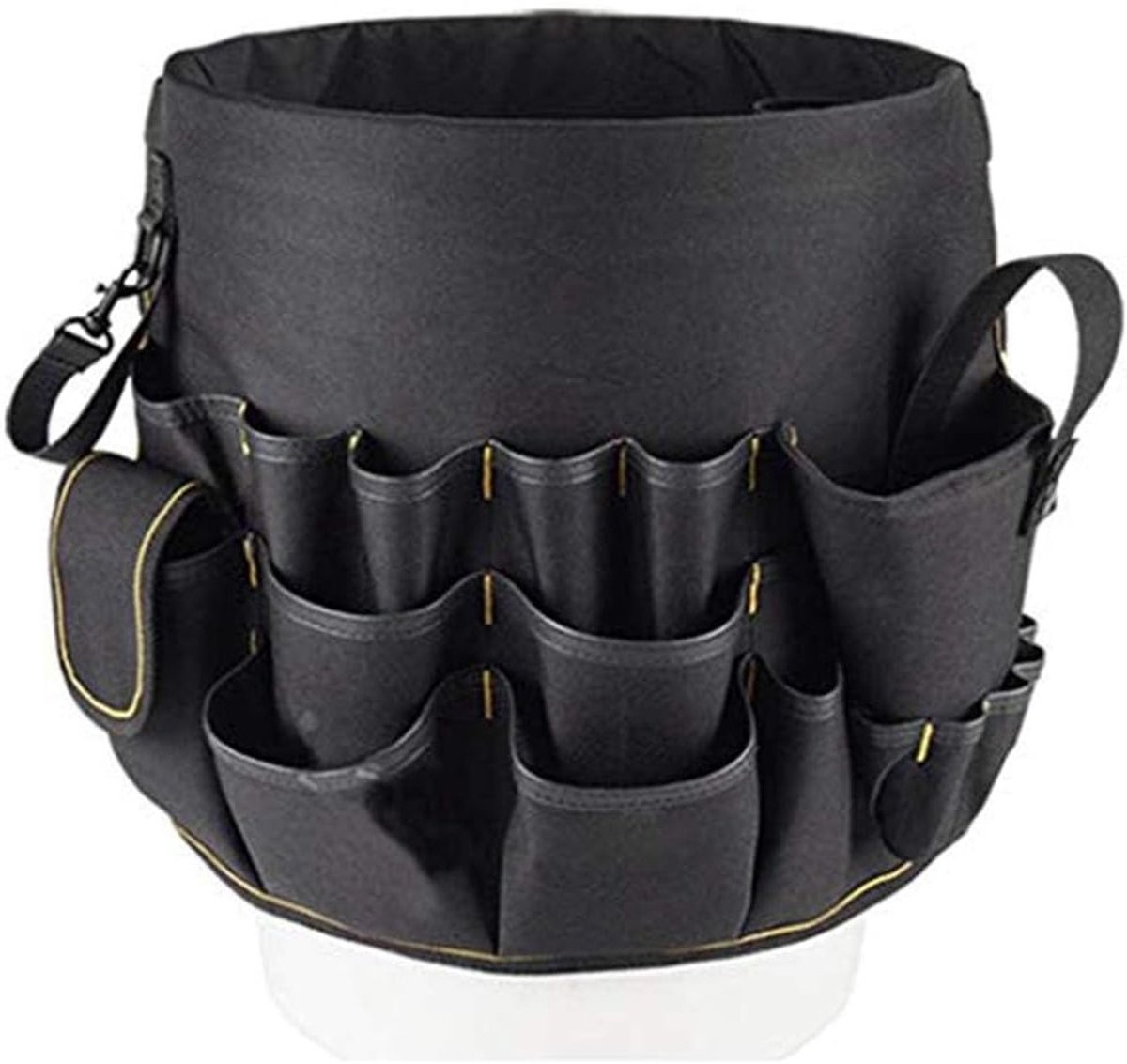Grote Tool Organizer met 56 Pocket voor Efficiënte Gereedschapopslag en -organisatie in een Canvas Emmer