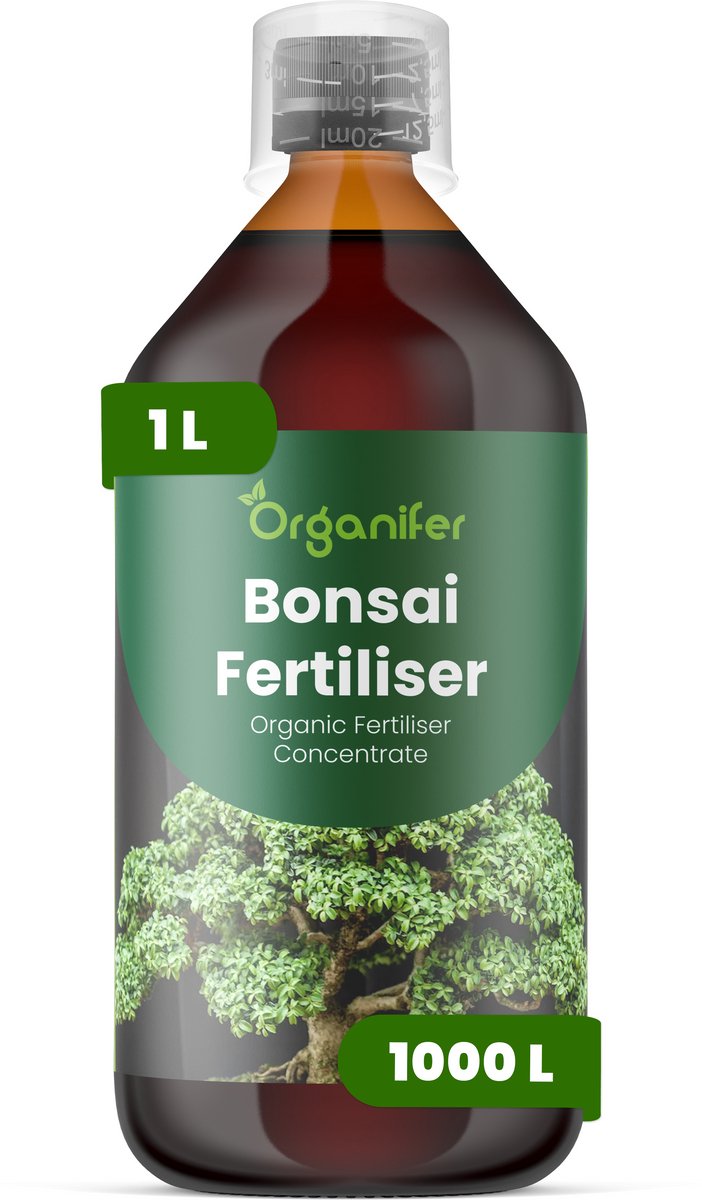 Vloeibare Meststof Voor Bonsai 1 L Voor 1000 L - Npk 2-1-8 - Gecontroleerde Groei - Fijne Vertakking - Compacte Internodiën - Wortelontwikkelin - Stressbestendig - Zachte Nutriëntenopname - Binnen- En Buitenbonsai - Organifer