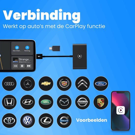 Sander Shop CarMe Luxe Carplay Dongle - Draadloos Carplay - Zwart - Alleen te gebruiken met ingebouwde Apple CarPlay en iPhone van Merkloos — afbeelding 3