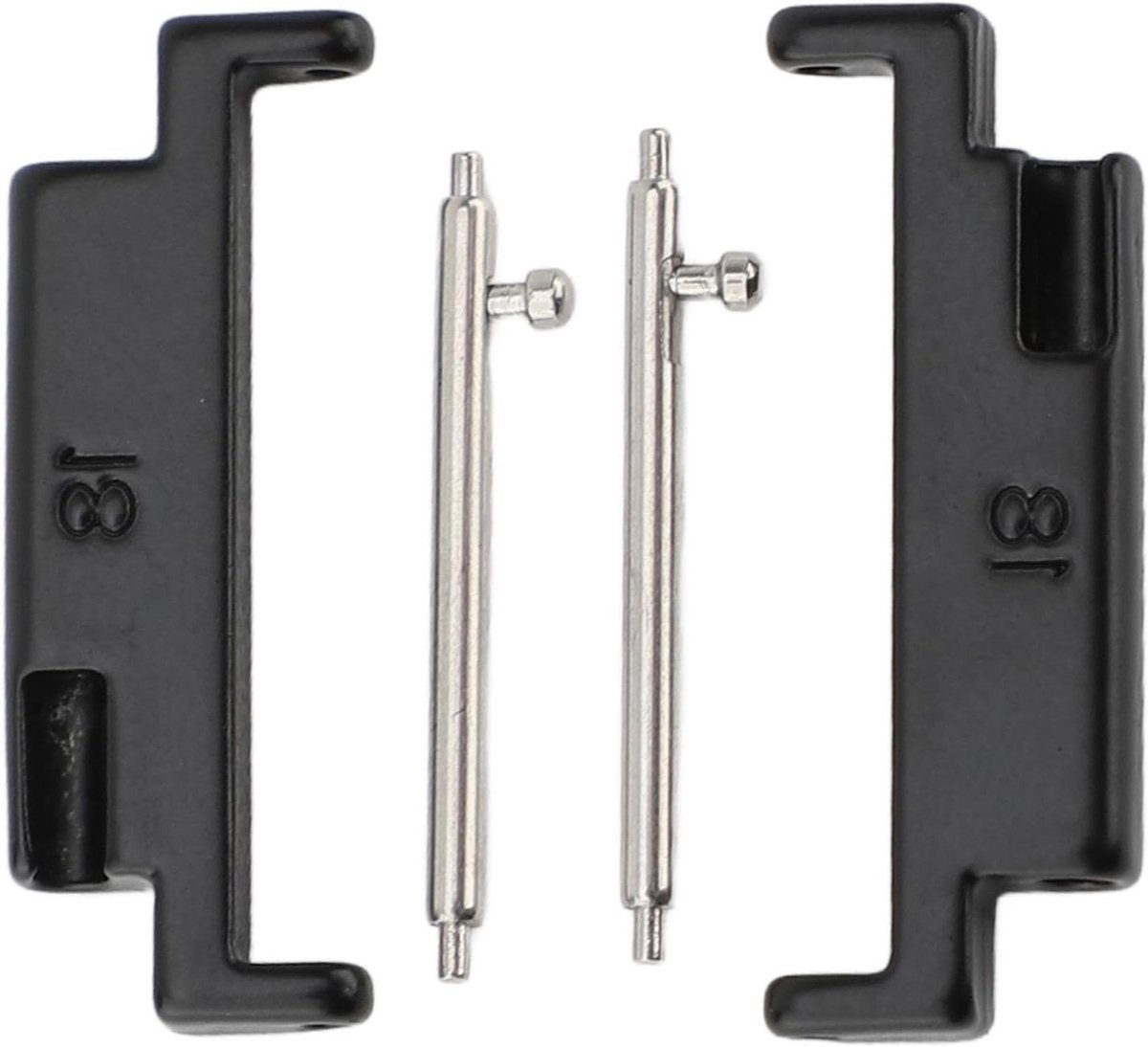 Metalen horlogeband adapter 18-22mm, premium connector set voor smartwatches, eenvoudig te installeren, universele pasvorm, inclusief 2 veerbouten, geschikt voor diverse horlogebanden