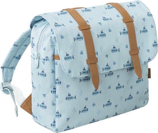 Fresk Sac à dos pour enfants 4-6 ans - 8,3 L - Cartable enfant Garçons - Bretelles réglables et feravecure à clip - Sac à dos déperlant - Bleu - Submarine