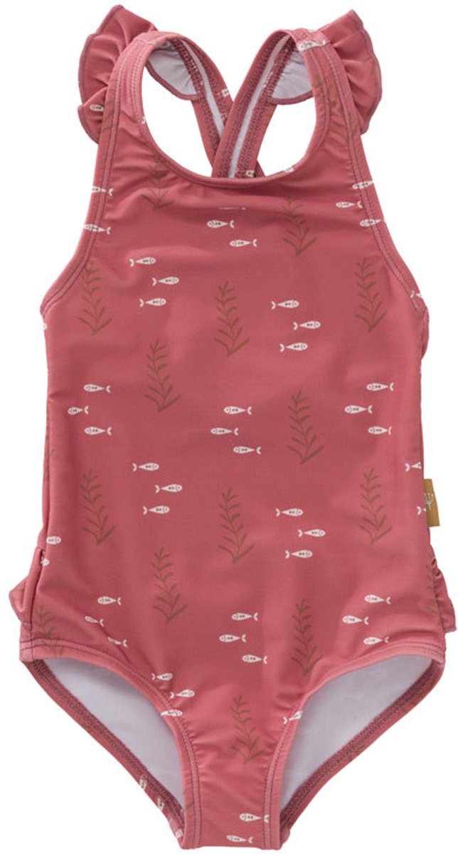 Fresk [Badpakken] 98 -Zwemkleding met UV-bescherming UPF 50 - Sneldrogend - Tweedelig Zwempak - Bikiniset Meisjes - Amber - Ocean Amber