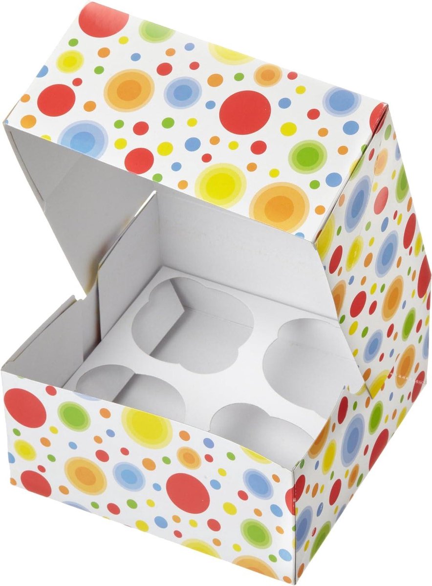 Cupcake Dozen Doos - Taartdoosjes Bakmix - Bakken en Bewaren - Vier Cirkels