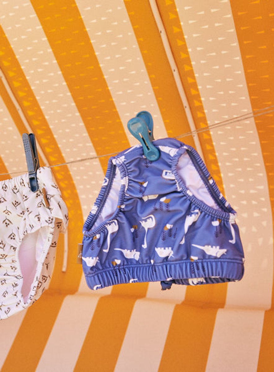 Fresk Luierbroek/ Zwembroek 86 - Ruimte voor Zwemluier - Sneldrogende Zwemkleding - UV-bescherming UPF 50 - Zwemshort Jongens - Blauw - Dino