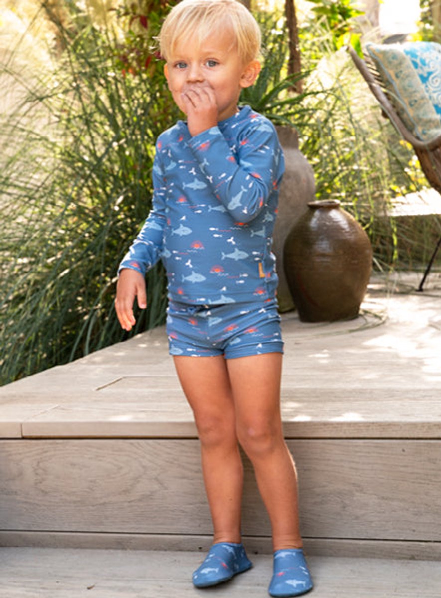 Fresk Zwemshirt 98 - Sneldrogende Zwemkleding voor Kinderen - UPF 50 - Zwemshirt voor Jongens - Zwempak met Lange Mouwen - Blauw - Shark — afbeelding 3