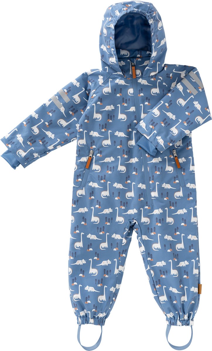 Fresk Regenpak voor Kinderen 3 yrs - Buitenspeelpak - Regenoverall - Regenkleding met Ritssluiting - Reflecterend - Elastische Afsluitingen - Jongens - Blauw - Dino