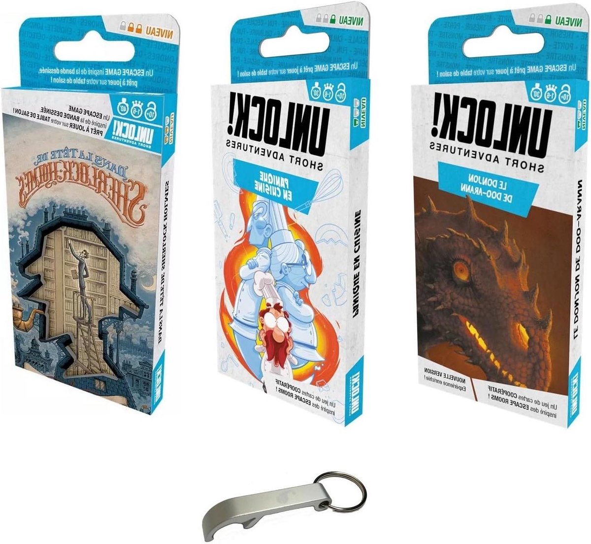 Unlock Short Adventures - Escape Room Spel - Puzzels Oplossen - Franse Versie - 3 Spellen - Meerdere Kleuren