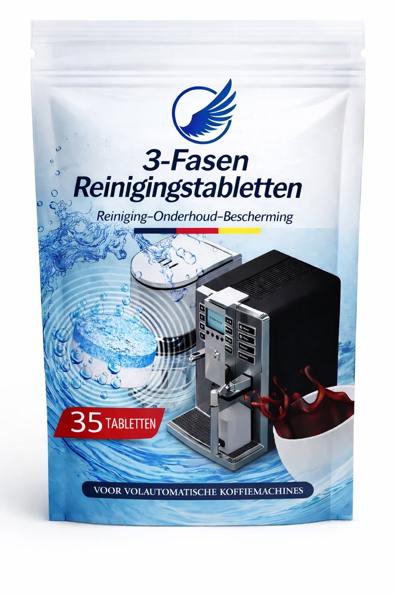 35 Reinigings tabletten - 20 ontkalkingstabletten Koffiemachine & Volautomaat - Onderhoudsset Universeel - Jura, Siemens, Philips, Krups & Bosch geschikt thumbnail 6