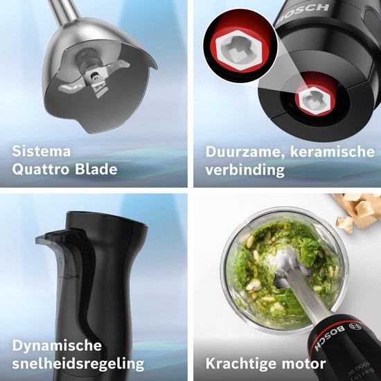 Bosch Serie 4 MSM4B620 - ErgoMaster staafmixer - Model 2023 - 1000 W Zwart van Bosch — afbeelding 4
