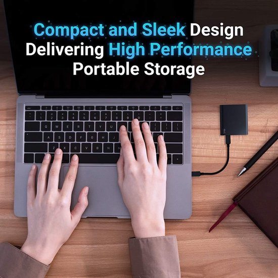 Draagbare SSD - Externe Opslag - Bestanden Overzetten - Hoge Snelheid - 1 TB - Zwart — afbeelding 4