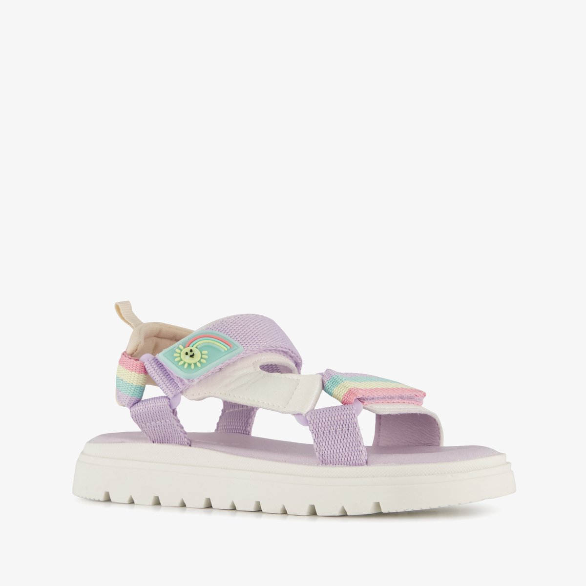 Box sandalen meisjes met regenboog Paars