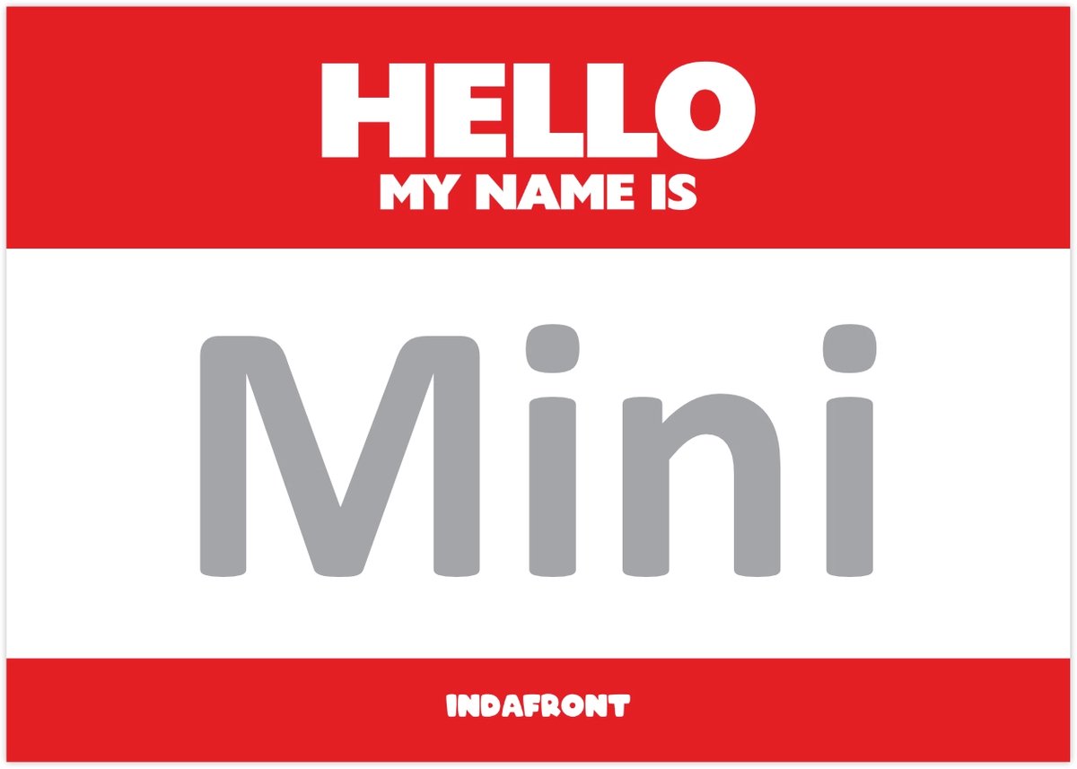 Hello My Name is Mini Stickers Rood - 50 Stuks