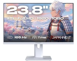 JAPANNEXT Gaming Monitor 23.8" IPS Full HD (1920x1080) 165Hz 1ms Wit | JN-I238F165-HSP-W