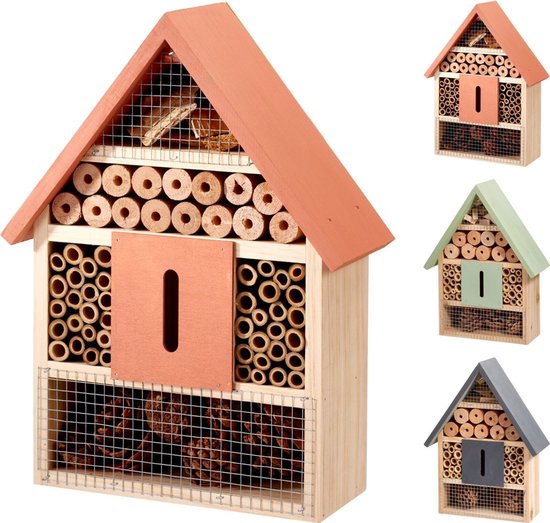 Lifetime Garden Vlinderhuis - bijenhuis - wespenhotel - insectenhotel - 30 cm - Tuindecoratie - Diervriendelijk - Hotel/huisje