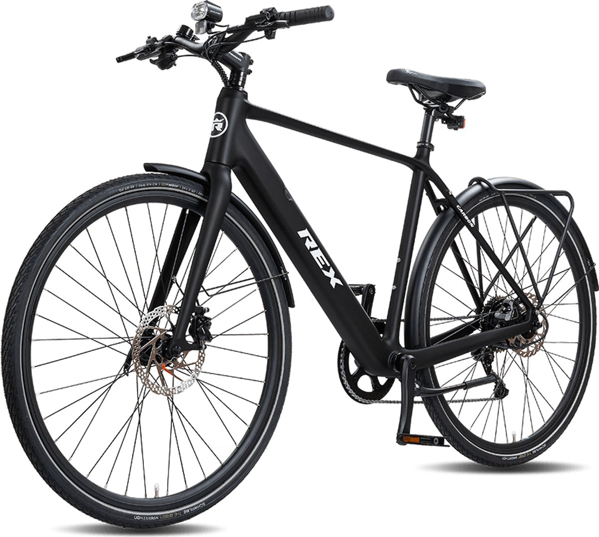 Rex Carbon City Elektrische Fiets - 28 inch elektrische fiets unisex- stadsfiets - Achtermotor 250W - SHIMANO 13 Versnellingen - voor dames en heren
