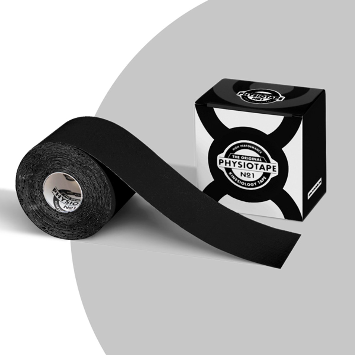 PhysioTape No1 - Zwart - Kinesiotape - 5cm x 5m