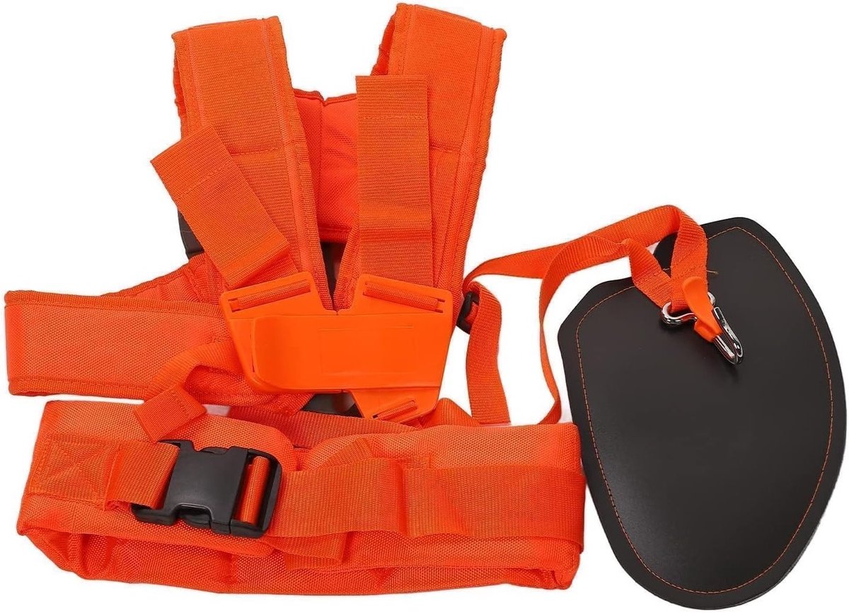 Verstelbare Schouderband voor Trimmer met Dubbele Rijen Knoppen, Duurzame Nylon Harness voor Grastrimmer en Bosmaaier, Ideaal voor Tuinonderhoud en Landschapswerk