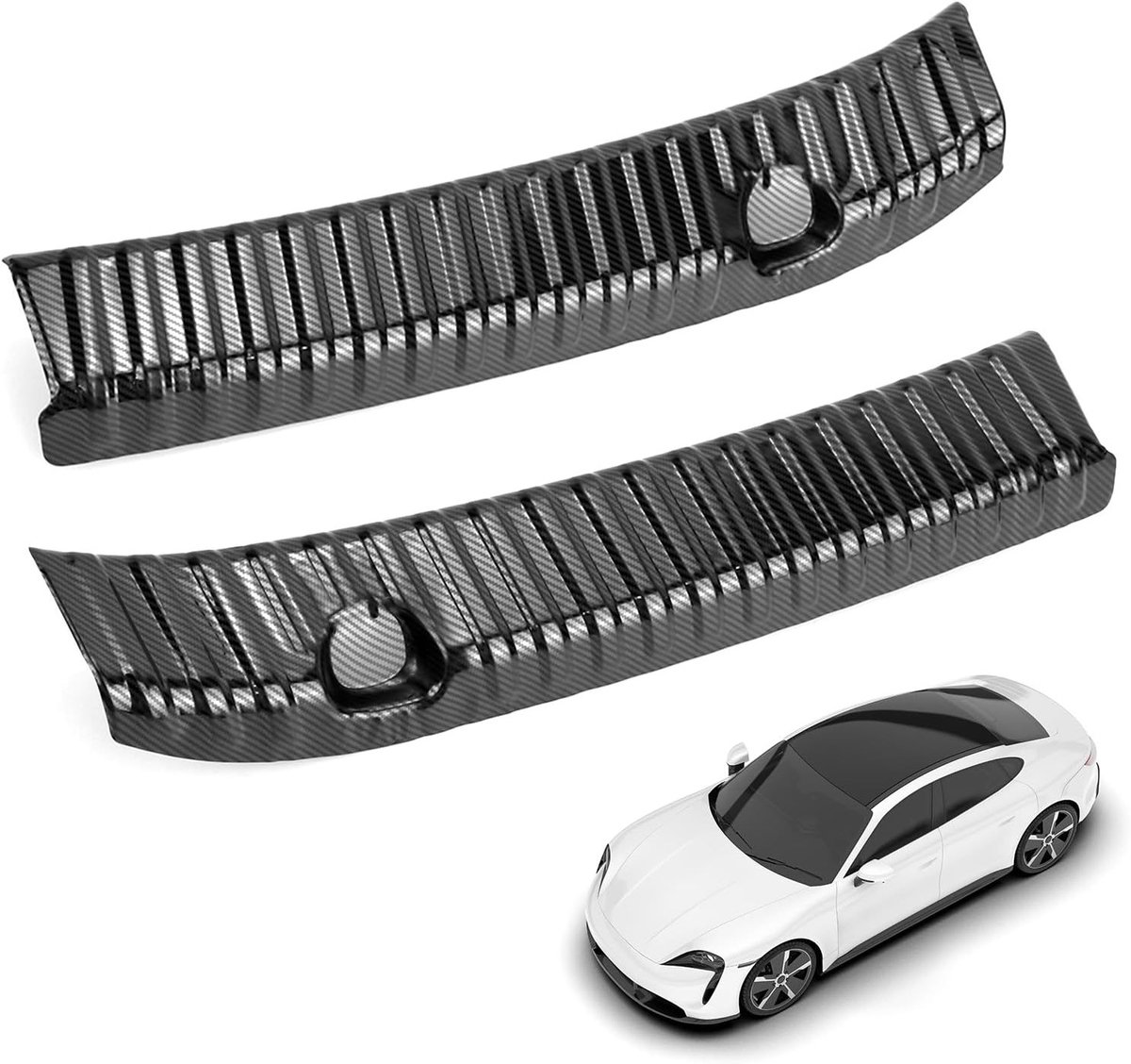 2-delige RVS Drempelbescherming voor Tesla Model Y, Bumperbescherming en Accessoires in Zwart, Duurzaam en Stijlvol