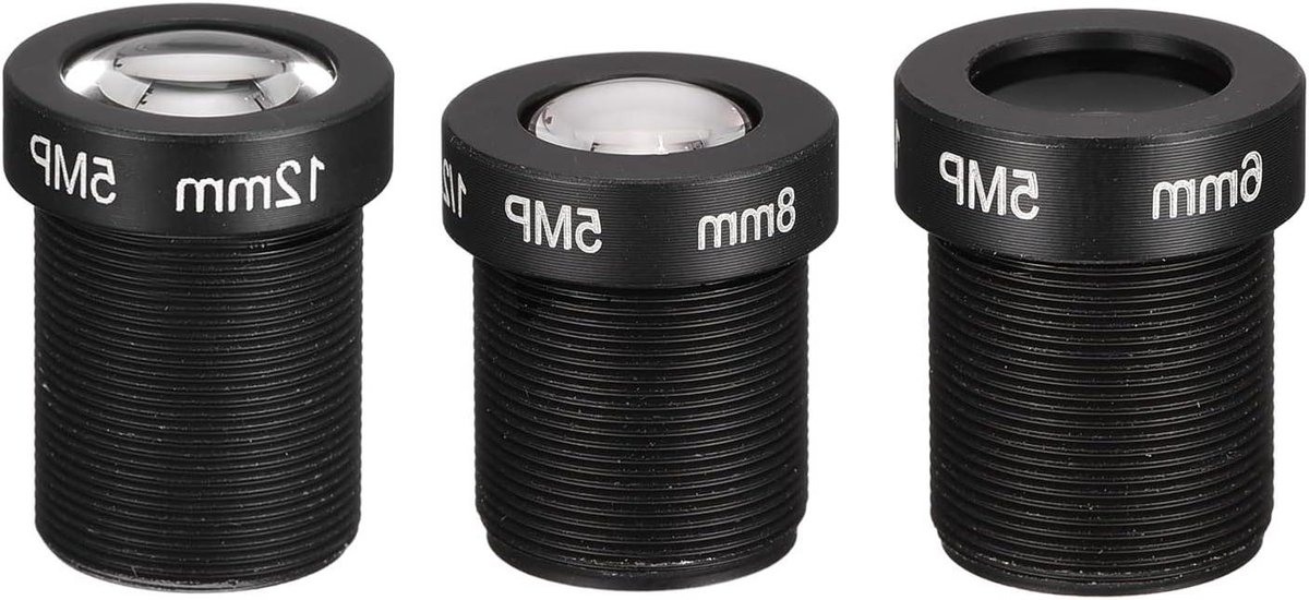 CCTV Lens Set - Groothoek Lenzen - Bewaking Camera - 5MP Resolutie - 6-12mm - Zwart