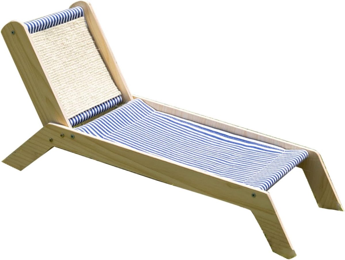 Verhoogde kattenhangmat voor binnen en buiten, comfortabel kattenbed met sisal krabpaal, ideaal voor alle seizoenen en ontspanning