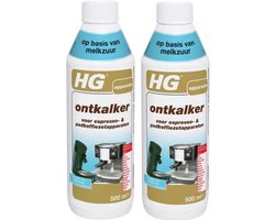 HG ontkalker voor espresso & padkoffiezetapparaten - 2 Stuks !