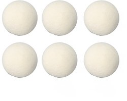 Cuhostki 6 Stuks Vilt Droogballen - Wit - 3Cm - Duurzaam Wasdroger Ballen