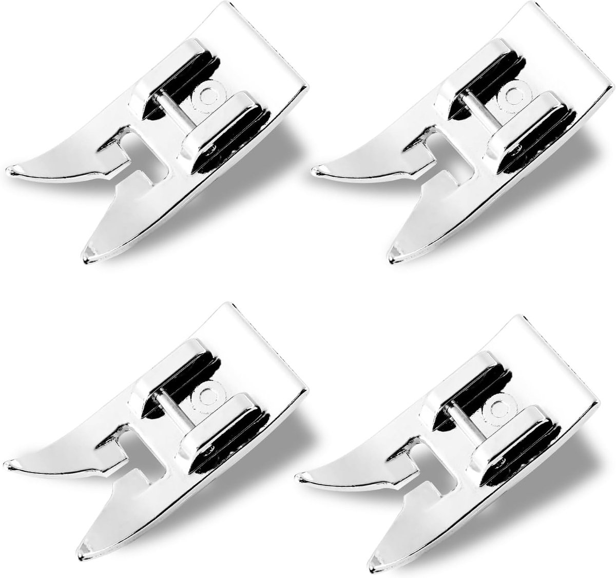 Naaivoetjes Set - 4Stuks - Naaimachine Voetjes - Naaimachineaccessoires - naaivoetjes universeel set - Zigzagvoet - Naai Accessoires - Universele - 3.3 x 1.5 CM - Zilver