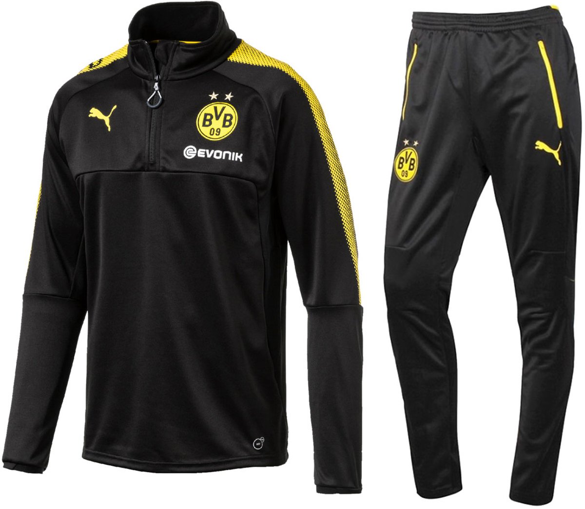 Puma Borussia Dortmund Trainingsbroek Trainingsbroek - Maat 152  - Unisex - zwart/geel