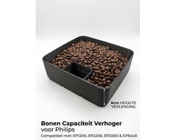 Koffiebonen verhoger reservoir ophoger – Philips koffiebonenhouder +500 gram bonen voor EP1200, EP2200, EP2300, EP3200, EP3300 & EP5400, EP5500 – Vergroot je capaciteit en geniet langer van verse koffie – Slim accessoire voor je volautomaat