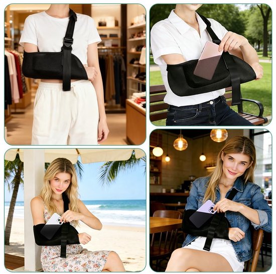Mesh Schouder Sling voor Arm Immobilisatie, Ideaal bij Schouderblessures en Letsels aan Armen, Handen en Ellebogen — afbeelding 4
