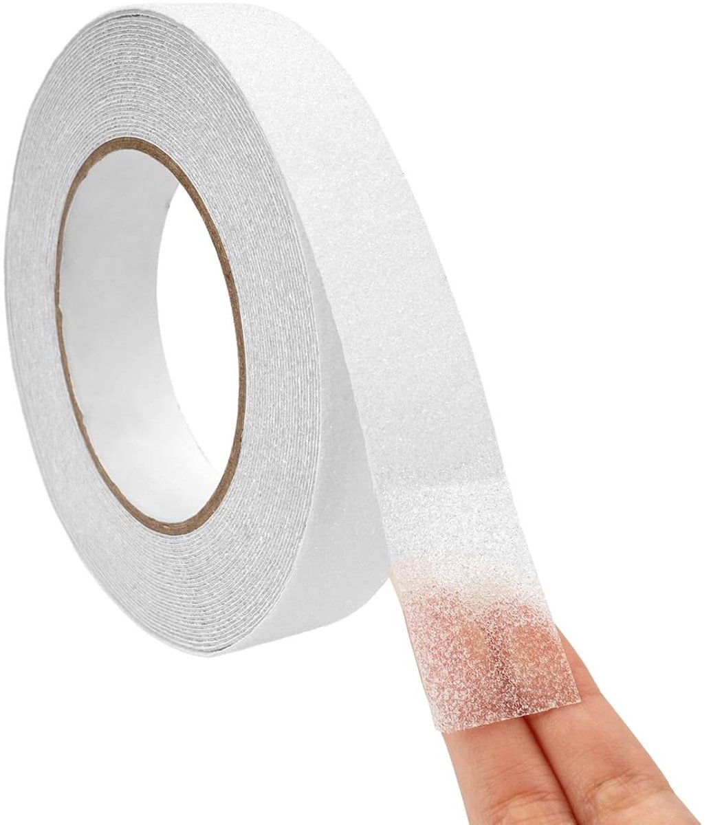 Antislip tape 2.5cm x 10m - Transparante zelfklevende tape voor trappen, badkamer en buitengebruik