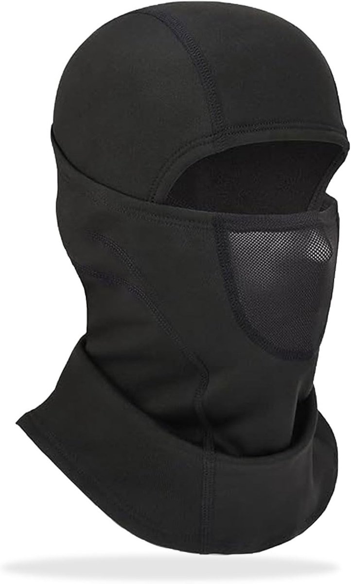 Fleece Balaclava voor Winter, Ademend Volledige Gezichtsmasker voor Fietsen en Skiën, Geschikt voor Mannen en Vrouwen, Ideaal voor Buitenactiviteiten (Zwart)