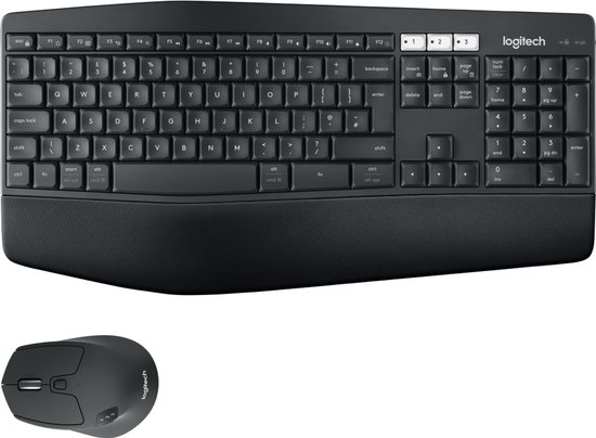 Foto: Logitech mk850 performance draadloos toetsenbord en muis us qwerty iso zwart