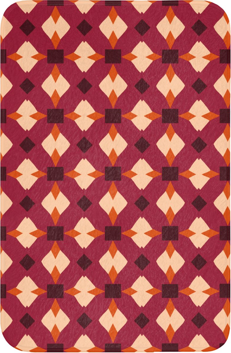 WC mat 40x60 cm - Antislip - Retro - Patroon - Kleurrijk - Toiletmat - Vloermat - Douchema