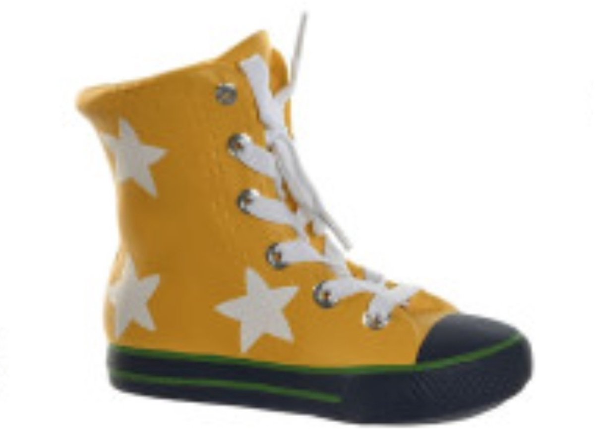 Gele hoge sneaker spaarpot - Item Int.