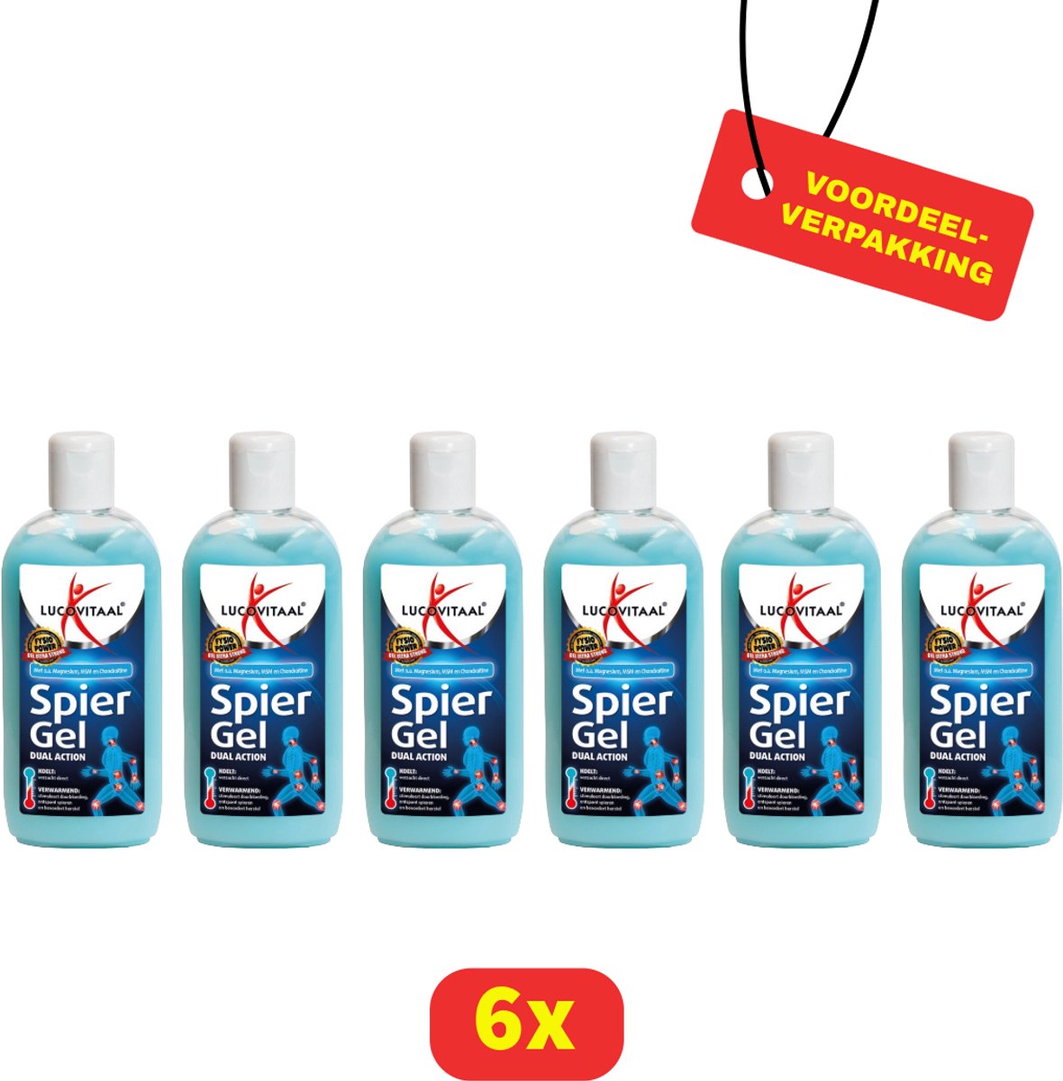 6x - Lucovitaal - Spiergel - 250 mililiter - Spierbalsem - Voordeelverpakking!