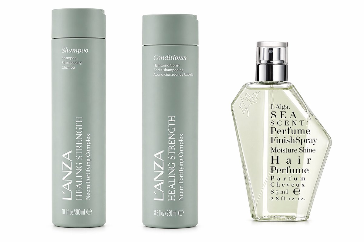 LANZA Healing Strength Set Shampoo Conditioner Silk Serum Hair Perfume Beschadigd Haar Herstel Versterking Hydratatie Professionele Haarverzorging