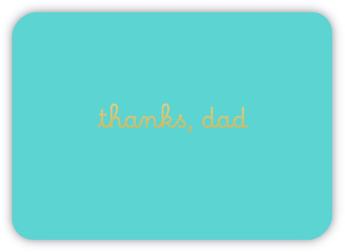 Thanks Dad | Vaderdag | Wenskaart | Bedankkaart | Vaderdagskaart | Bedankje | Goudfolie | A6