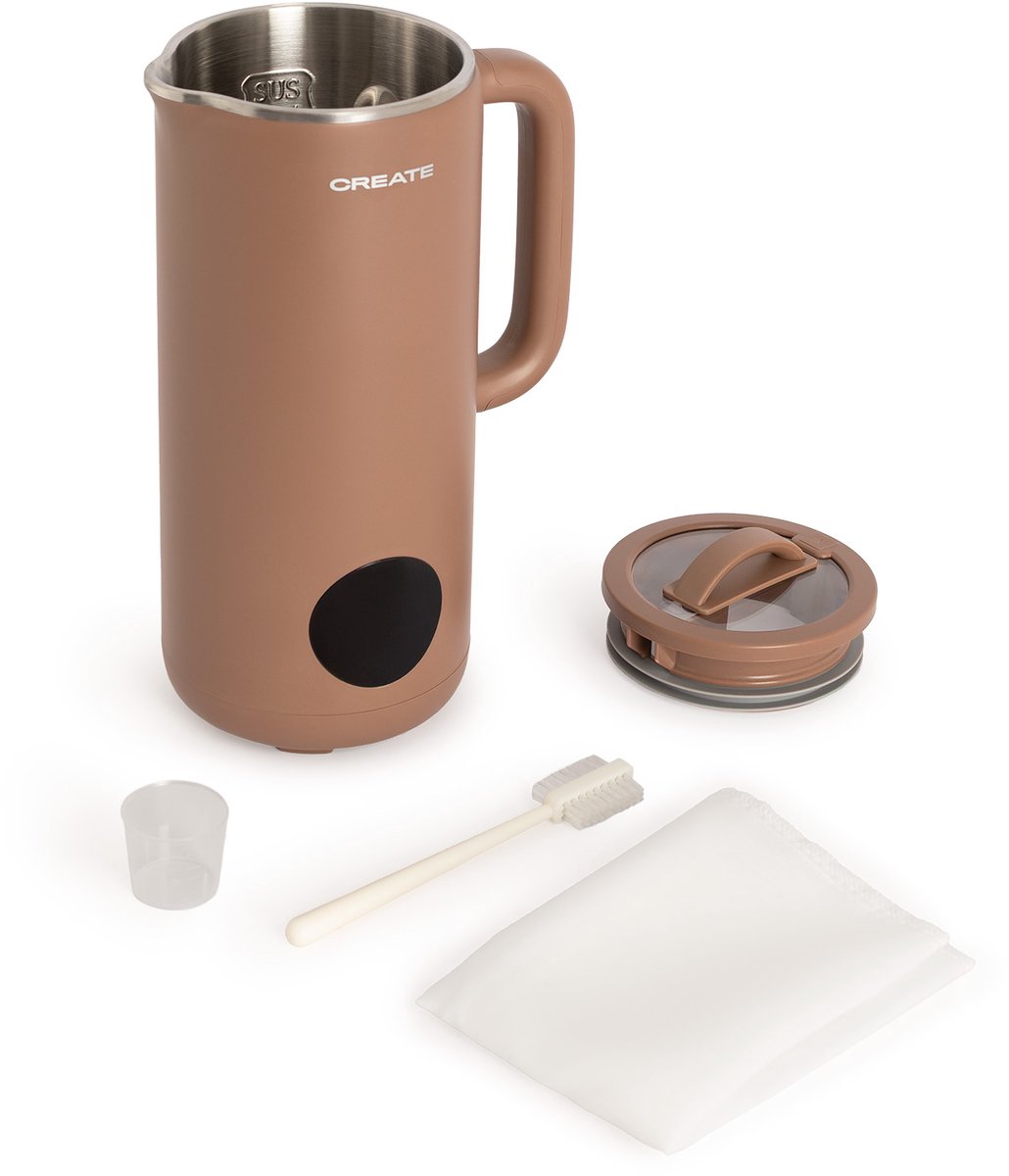 CREATE - Multifunctionele machine van 850 ml voor plantaardige melk - Mokka - VEGAN MILK MAKER STUDIO thumbnail 2